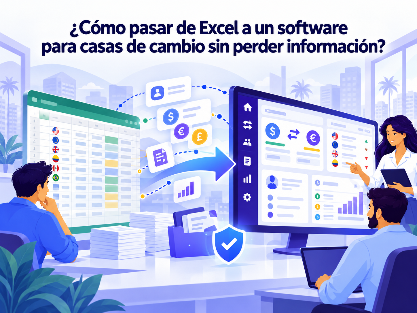¿Cómo pasar de Excel a un software para casas de cambio sin perder información?