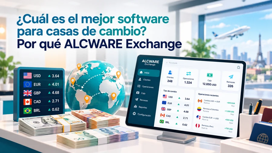¿Cuál es el mejor software para casas de cambio? Por qué ALCWARE Exchange