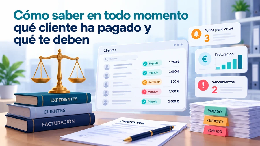 Cómo saber en todo momento qué cliente ha pagado y qué te deben en tu despacho de abogados