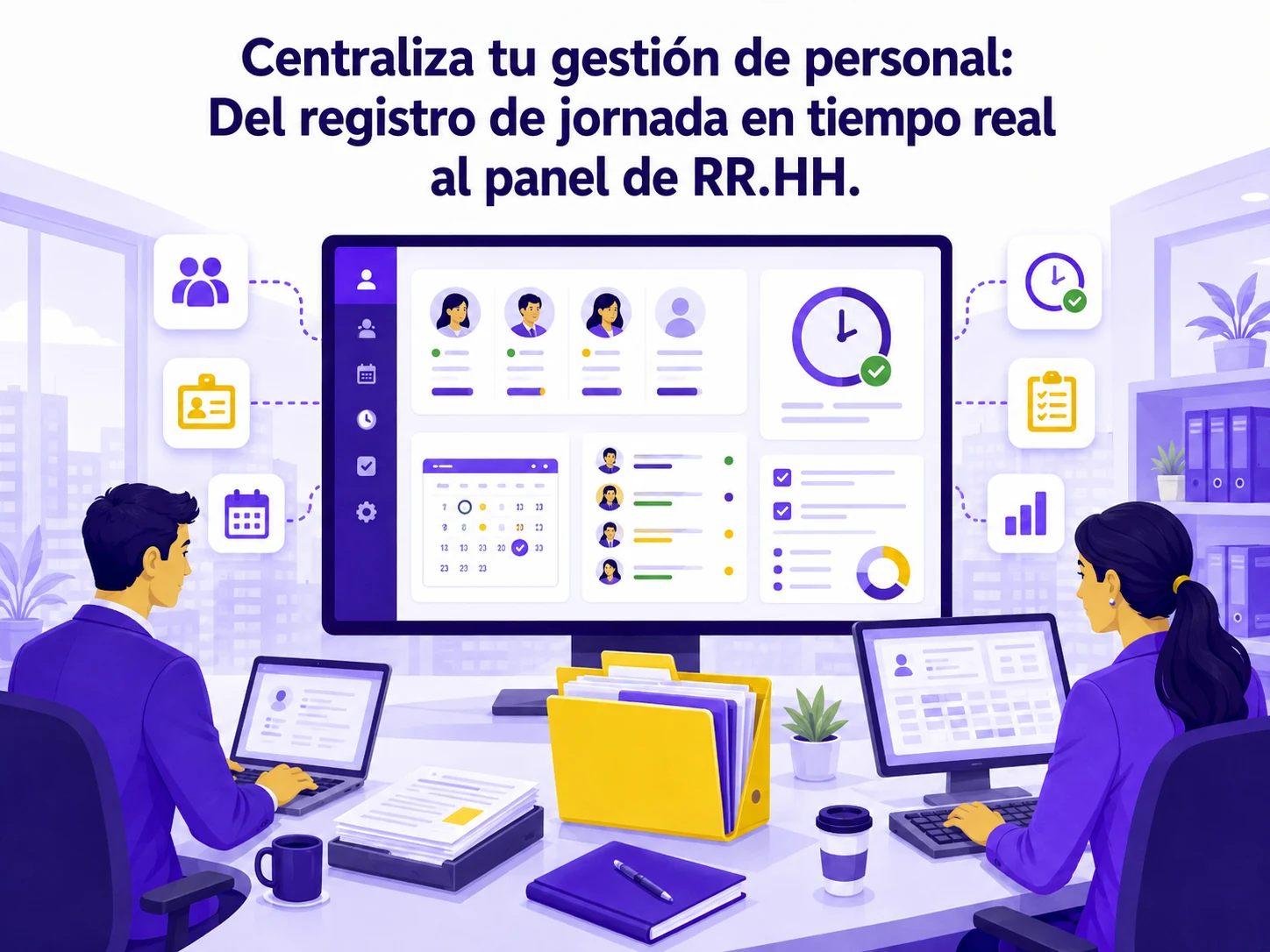 Centraliza tu gestión de personal: Del registro de jornada en tiempo real al panel de RR.HH.