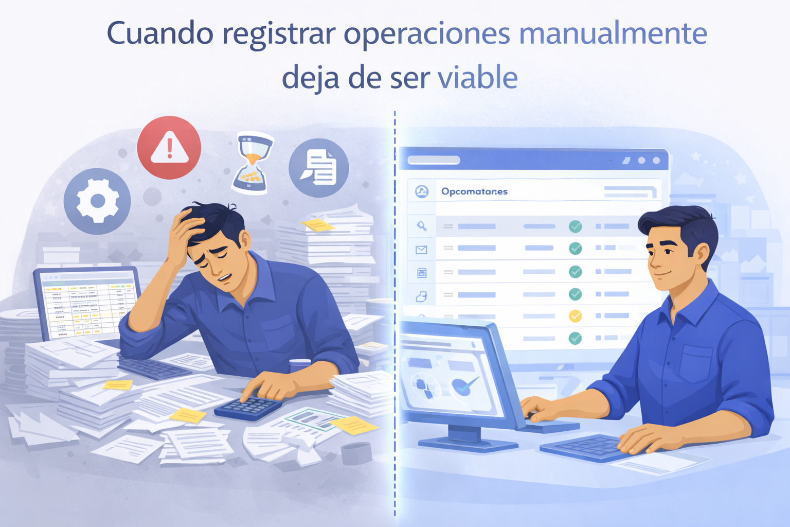 ¿Cuándo registrar operaciones manualmente deja de ser viable?