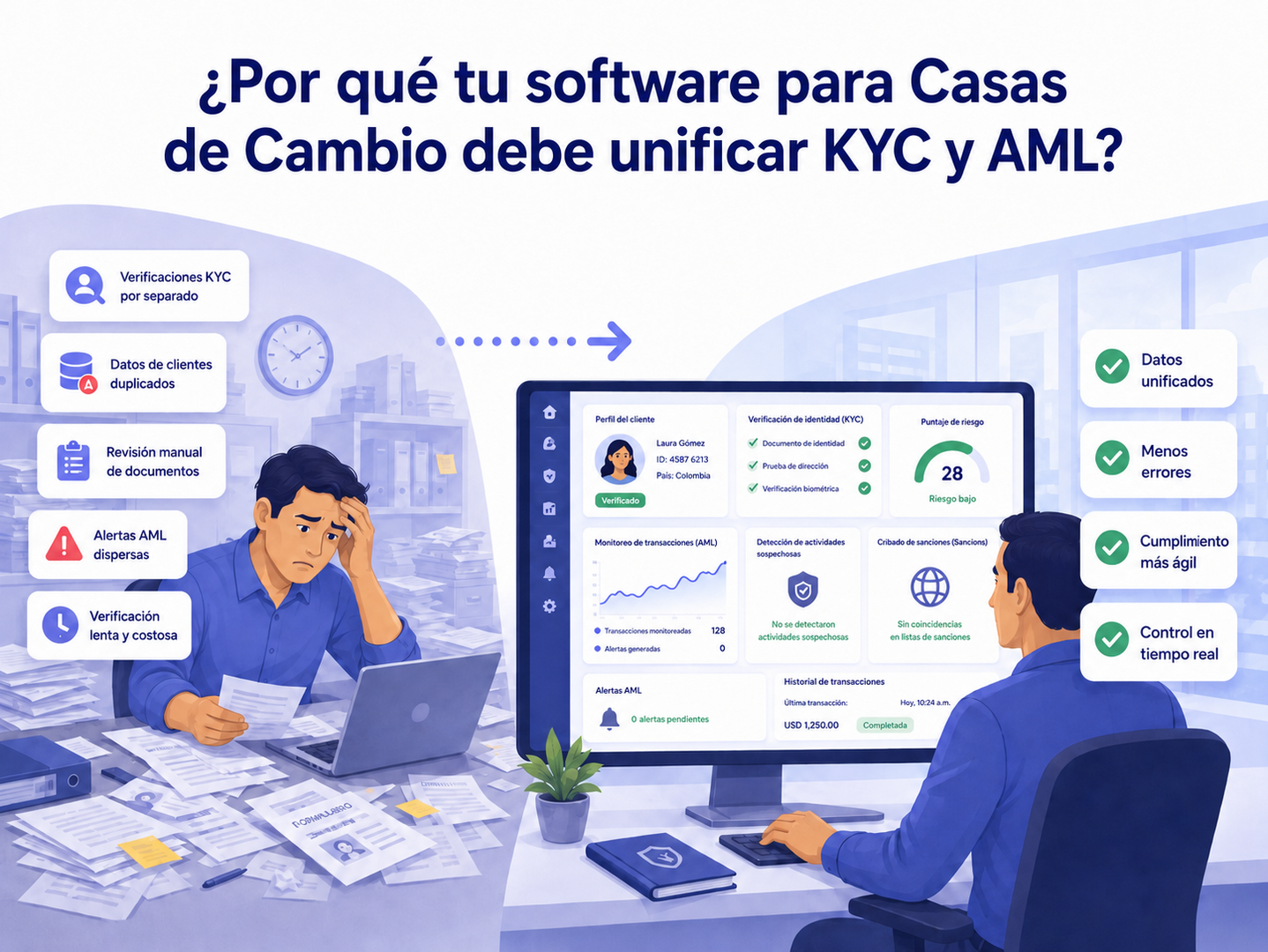 ¿Por qué tu software para casas de cambio debe unificar KYC y AML?